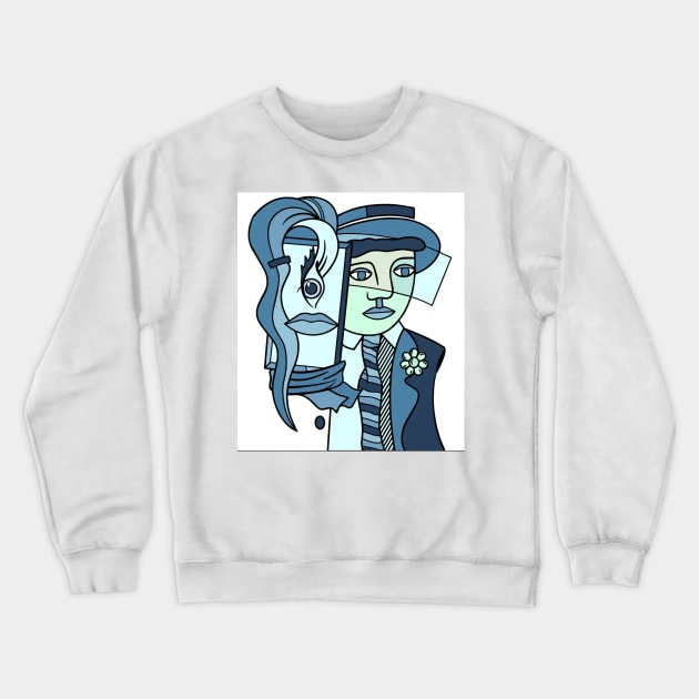 portrait cubism Crewneck Sweatshirt by MGphotoart